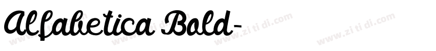 Alfabetica Bold字体转换